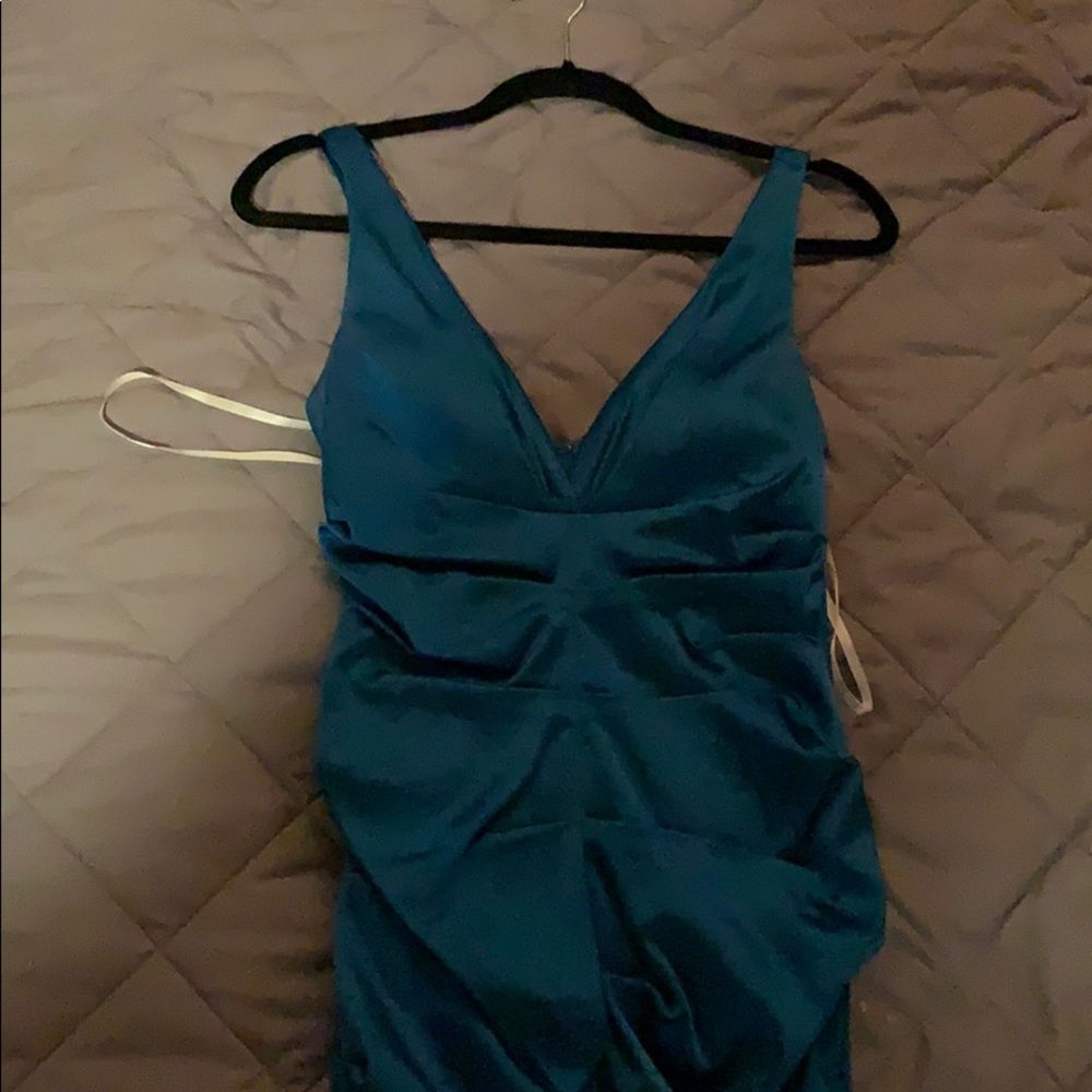 Xscape Teal pencil cocktail dress